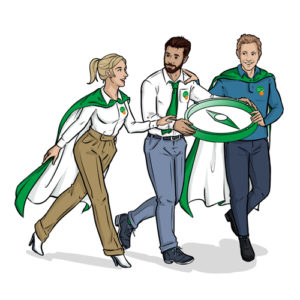 AOK Gemeinsam auf KulTOUR Leitbild Visionsbild Dialogbild Agentur für Visualisierung von Prozessen, Veränderungen und Visionen.