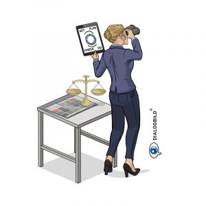 BMW E-Antrieb Prozessdarstellung Leitbild Dialogbild Agentur für Visualisierung von Prozessen, Veränderungen und Visionen.