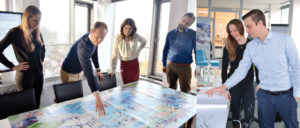 Bäderland Unternehmensleitbild Leitbild Visionsbild Dialogbild Agentur für Visualisierung von Prozessen, Veränderungen und Visionen.