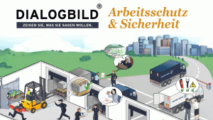 Kuehne + Nagel Logistik Dangerous Goods Gefahrenstoffe Arbeitsschutz Leitbild Dialogbild Agentur für Visualisierung von Prozessen, Veränderungen und Visionen.
