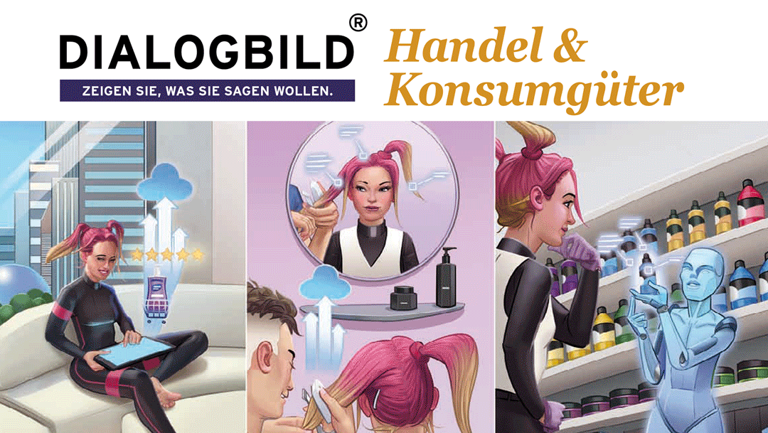 Henkel True Beauty Game Strategiebild Gamification Dialogbild Agentur für Visualisierung von Prozessen, Veränderungen und Visionen.