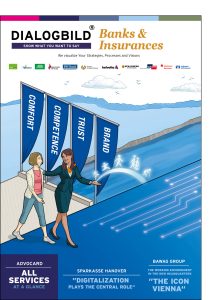 Volksbank Mittelhessen Strategiebild Digitalisierung Visionsbild Dialogbild Agentur für Visualisierung von Prozessen, Veränderungen und Visionen.