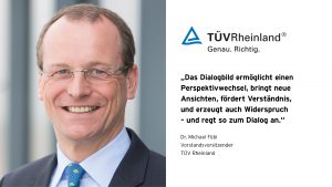 TÜV Rheinland Leitbild Strategiebild Dialogbild Agentur für Visualisierung von Prozessen, Veränderungen und Visionen.