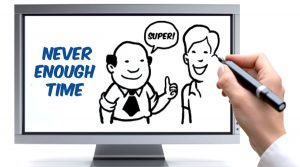 Erklärfilm Scribblefilm Keine Zeit ist immer Dialogfilm Dialogbild Agentur für Visualisierung von Prozessen, Veränderungen und Visionen.