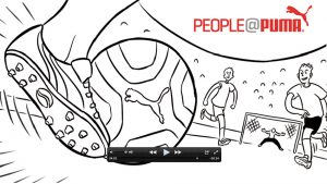 puma people@puma Dialogfilm Erklärfilm Scribblefilm Dialogbild Agentur für Visualisierung von Prozessen, Veränderungen und Visionen.