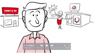 FKS Erklärfilm Druckweiterverarbeitung Dialogfilm Dialogbild Agentur für Visualisierung von Prozessen, Veränderungen und Visionen.