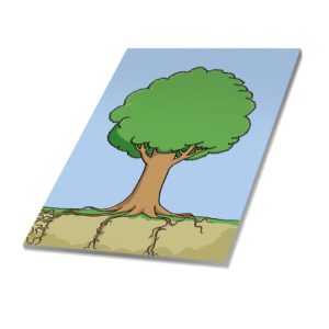 Flipchartblock Baum Dialogbild Agentur für Visualisierung von Prozessen, Veränderungen und Visionen.