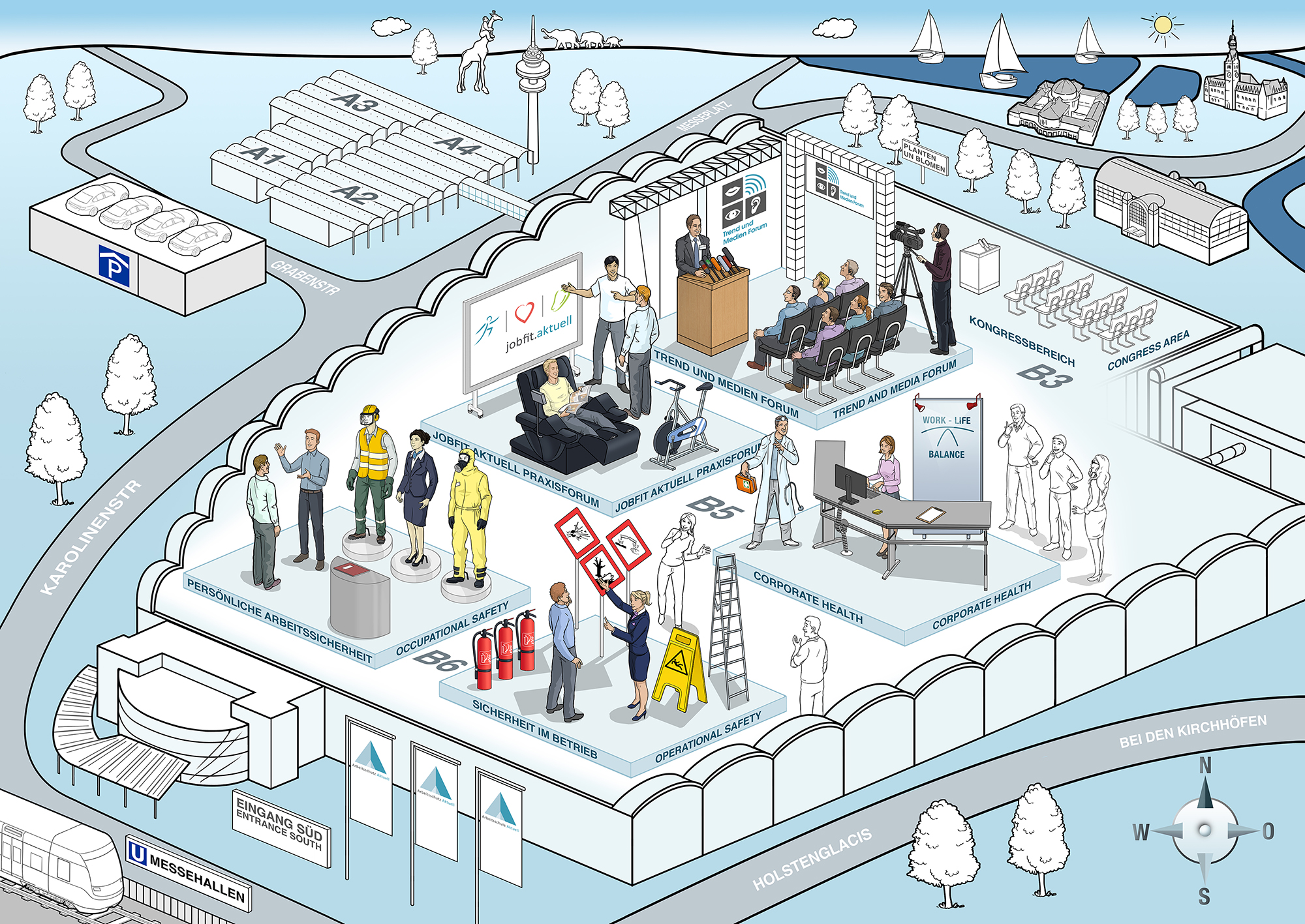 Hinte Jobfit.aktuell Messe Infografik Erklärbild Dialogbild Hinte Jobfit.aktuell Messe Infografik Erklärbild Dialogbild Agentur für Visualisierung von Prozessen, Veränderungen und Visionen.