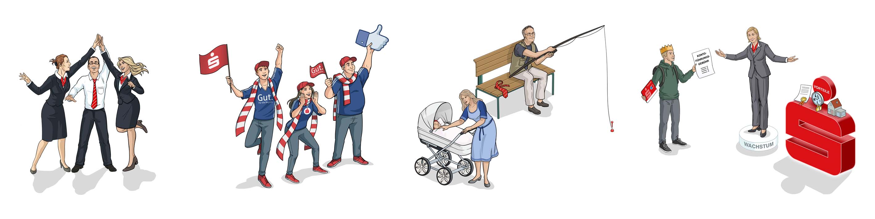 EINIGE BEISPIELSZENEN Kreissparkasse Herzogtum Lauenburg Effizienz & Wachstum Strategiebild Visionsbild Leitbild Dialogbild Agentur für Visualisierung von Prozessen, Veränderungen und Visionen.