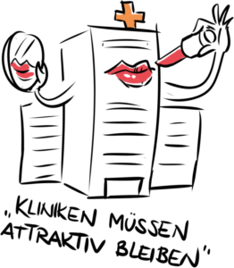 Euroforum ImmoHealthcare-Kongress Bauen für die Medizin von Morgen Graphic Recording Visual Recording Live Illustration Dialogbild Agentur für Visualisierung von Prozessen, Veränderungen und Visionen.