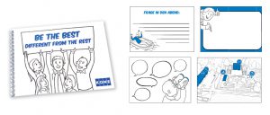 Kone Graphic Recording Leitbild Erklärbild Strategiebild Dialogbild Agentur für Visualisierung von Prozessen, Veränderungen und Visionen.