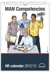MAN Leadership Competencies Infografik Erklärbild Leitbild Dialogbild Agentur für Visualisierung von Prozessen, Veränderungen und Visionen.
