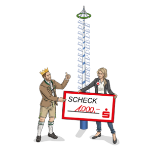 Sparkasse Rosenheim-Bad Aibling Strategiebild Visionsbild Leitbild Kundenzentrierte Vertriebssparkasse Dialogbild Agentur für Visualisierung von Prozessen, Veränderungen und Visionen.