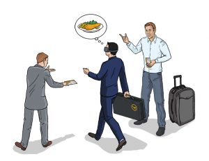Lufthansa Leitbild Mitarbeiterschulung Bodenwelt Erklärbild Strategiebild Dialogbild Agentur für Visualisierung von Prozessen, Veränderungen und Visionen.