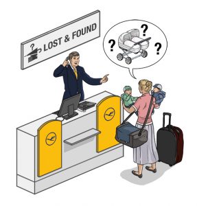 Lufthansa Leitbild Mitarbeiterschulung Bodenwelt Erklärbild Strategiebild Dialogbild Agentur für Visualisierung von Prozessen, Veränderungen und Visionen.