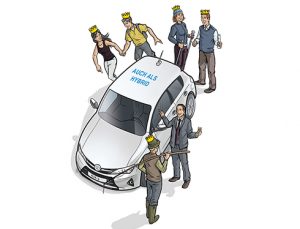 Toyota Händlertagung Infografik Erklärbild Leitbild Dialogbild Agentur für Visualisierung von Prozessen, Veränderungen und Visionen.