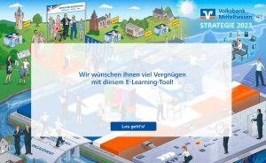 Volksbank Mittelhessen Strategiebild Digitalisierung Visionsbild Dialogbild Agentur für Visualisierung von Prozessen, Veränderungen und Visionen.