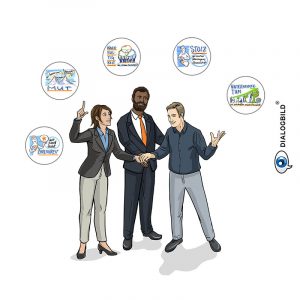 Volksbank Bruchsal-Bretten Vision und Werte Leitbild Unternehmensleitbild Dialogbild Agentur für Visualisierung von Prozessen, Veränderungen und Visionen.