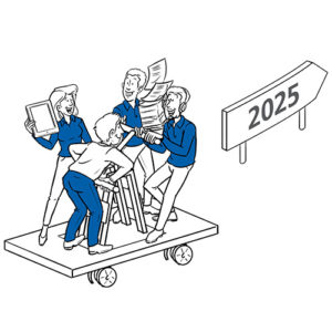 Volksbank Nord VR Bank Nord Strategie Agenda 2025 Strategiebild Leitbild Unternehmensleitbild Dialogbild Agentur für Visualisierung von Prozessen, Veränderungen und Visionen.