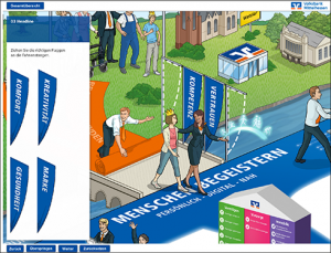 Volksbank Mittelhessen Strategiebild Digitalisierung Visionsbild Dialogbild Agentur für Visualisierung von Prozessen, Veränderungen und Visionen.