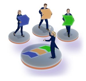 Volksbank Paderborn Leitbild OWL Strategiebild Dialogbild Agentur für Visualisierung von Prozessen, Veränderungen und Visionen.
