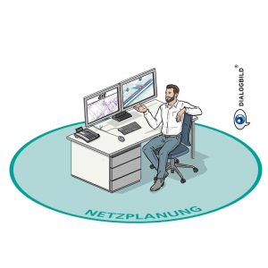 Westfalen Weser Energieversorger vernetzt in die Zukunft Zukunftsvision Dialogbild Agentur für Visualisierung von Prozessen, Veränderungen und Visionen.