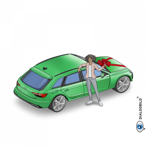 Audi Logistik Prozessvisualisierung Werksführung Dialogbild Agentur für Visualisierung von Prozessen, Veränderungen und Visionen.