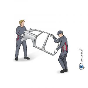Audi Presswerk Prozessvisualisierung Werksführung Dialogbild Agentur für Visualisierung von Prozessen, Veränderungen und Visionen.
