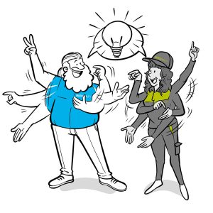 Autoneum Values Unternehmenswerte Dialogbild Agentur für Visualisierung von Prozessen, Veränderungen und Visionen.
