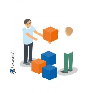 Raiffeisenbank im Kreis Calw Leitbild Menschen begeistern mit Innovation und Tradition Dialogbild Agentur für Visualisierung von Prozessen, Veränderungen und Visionen.